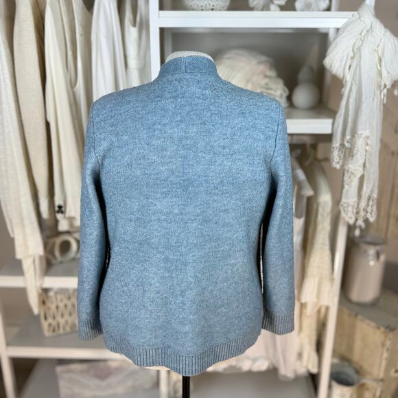 Croft & Barrow blue sz. XL open cardigan , soft, cable, casual #4212 - Picture 2 of 11